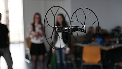Testen der selbstgebauten Drohnen