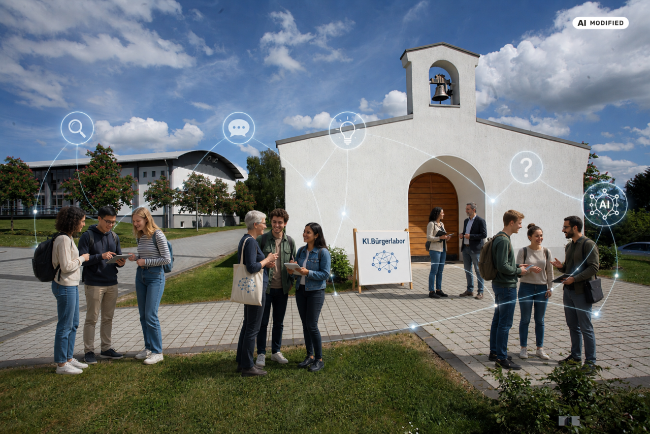 Symbolfoto für das KI Bürgerlabor in der Kapelle der Hochschule am Standort Zweibrücken Symbolfoto für das KI Bürgerlabor in der Kapelle der Hochschule am Standort Zweibrücken