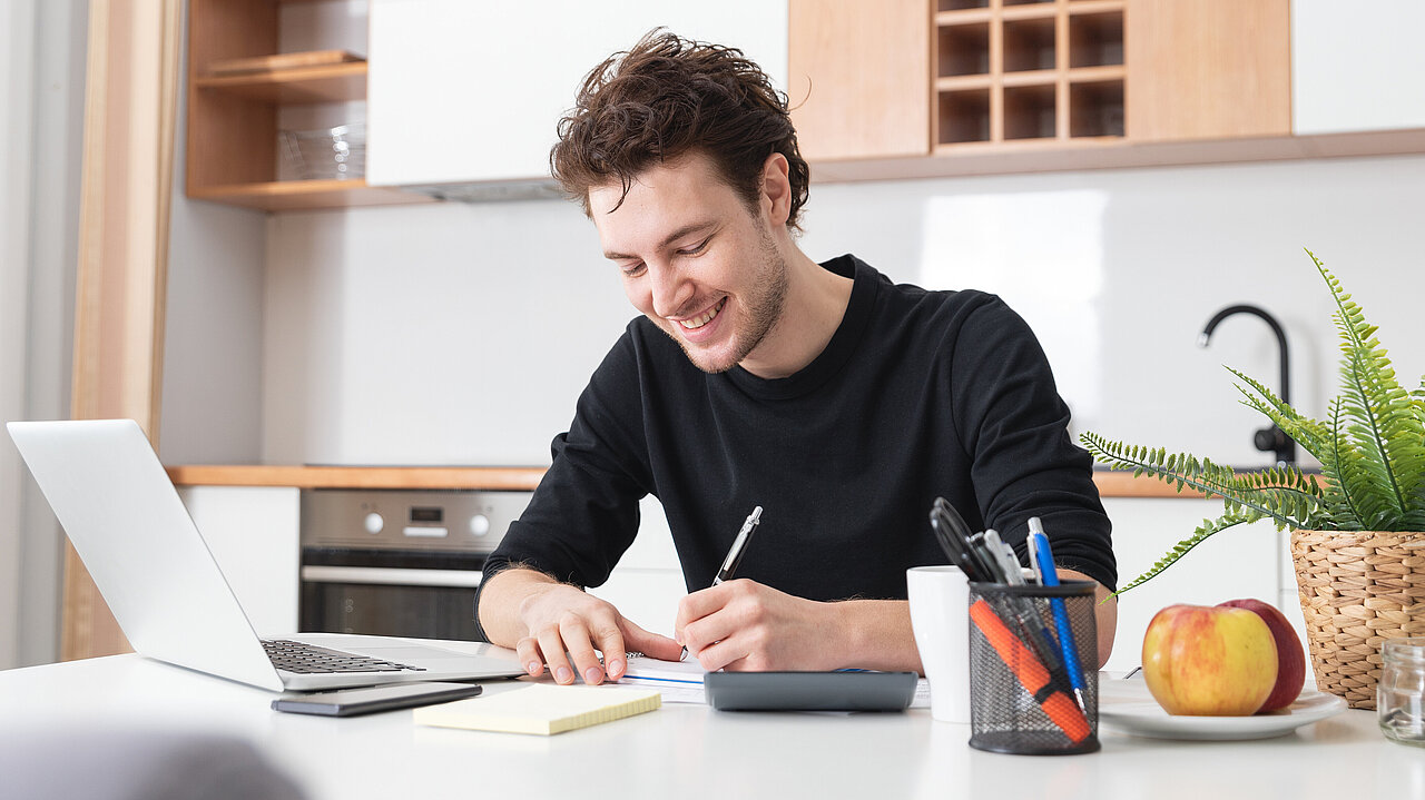 Home office, performance remote working concept